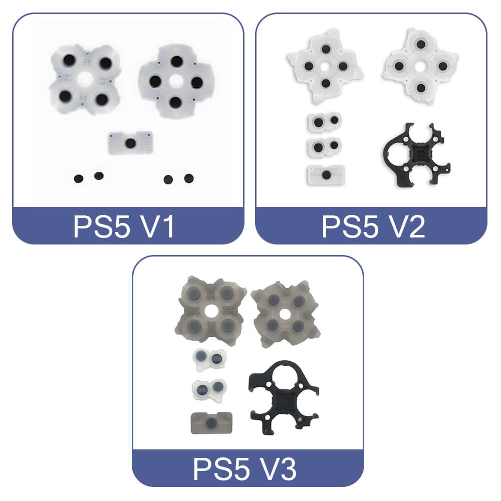 PS5 Controller Button Conductive Rubber D-Pad L1R1 Button Pad PS5 Game Controller V1 V2 V3 Conductive Rubber