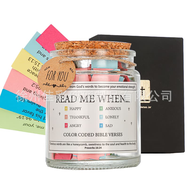 Cross-border style Bible Verses in a Jar, Christian Gifts pious gift glass jar