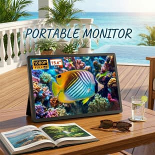Office Laptop External Secondary Screen, 15.6-inch Portable Monitor, Splitter, Lightweight for Travel