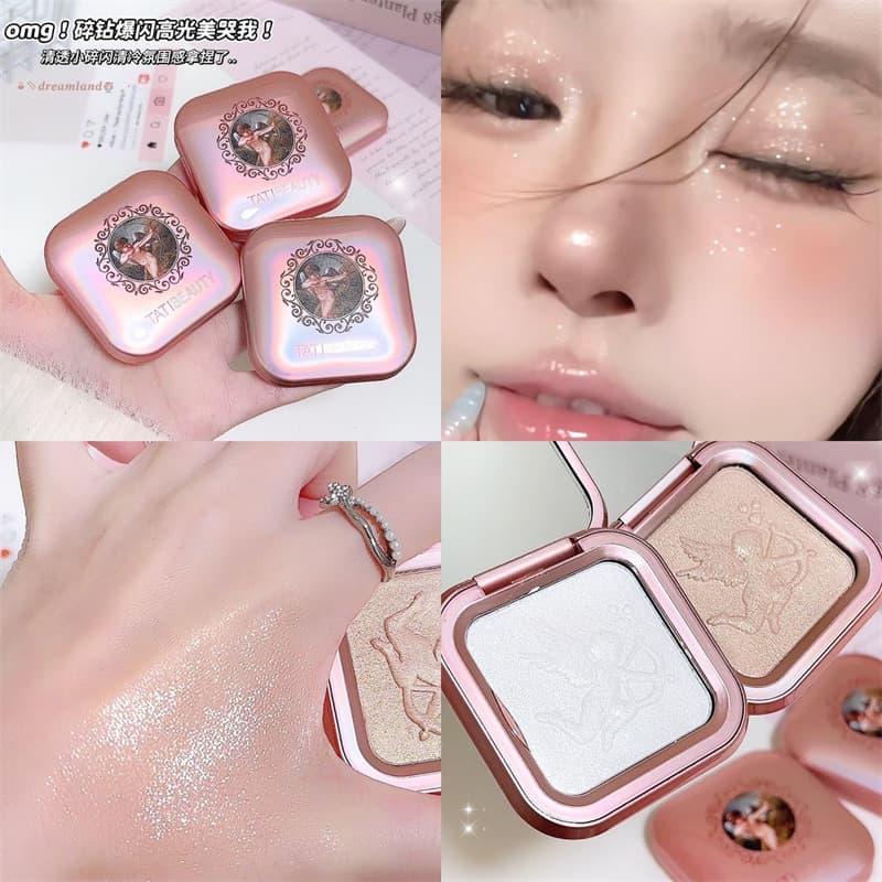 TATIBEAUTY Angel Cupid Highlight Repair Palette Face Brightening Three-dimensional Pearlescent Mashed Potato Fairy Glitter