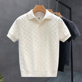 Short-Sleeve Sweater Men's Casual Half-Sleeve Knit Top 2026 Spring/Summer New Arrival Men's Inner Base Layer, Drop Shipping Available