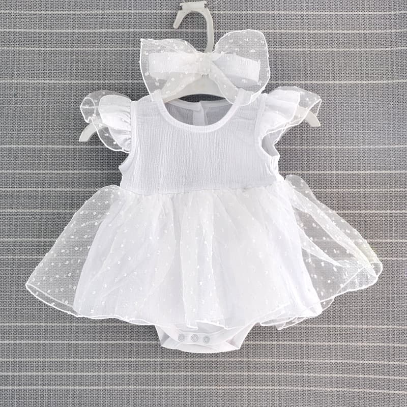 Factory Stock Baby Summer Dress Romper for Girls Princess Dress Newborn Outfit 0-12 Months