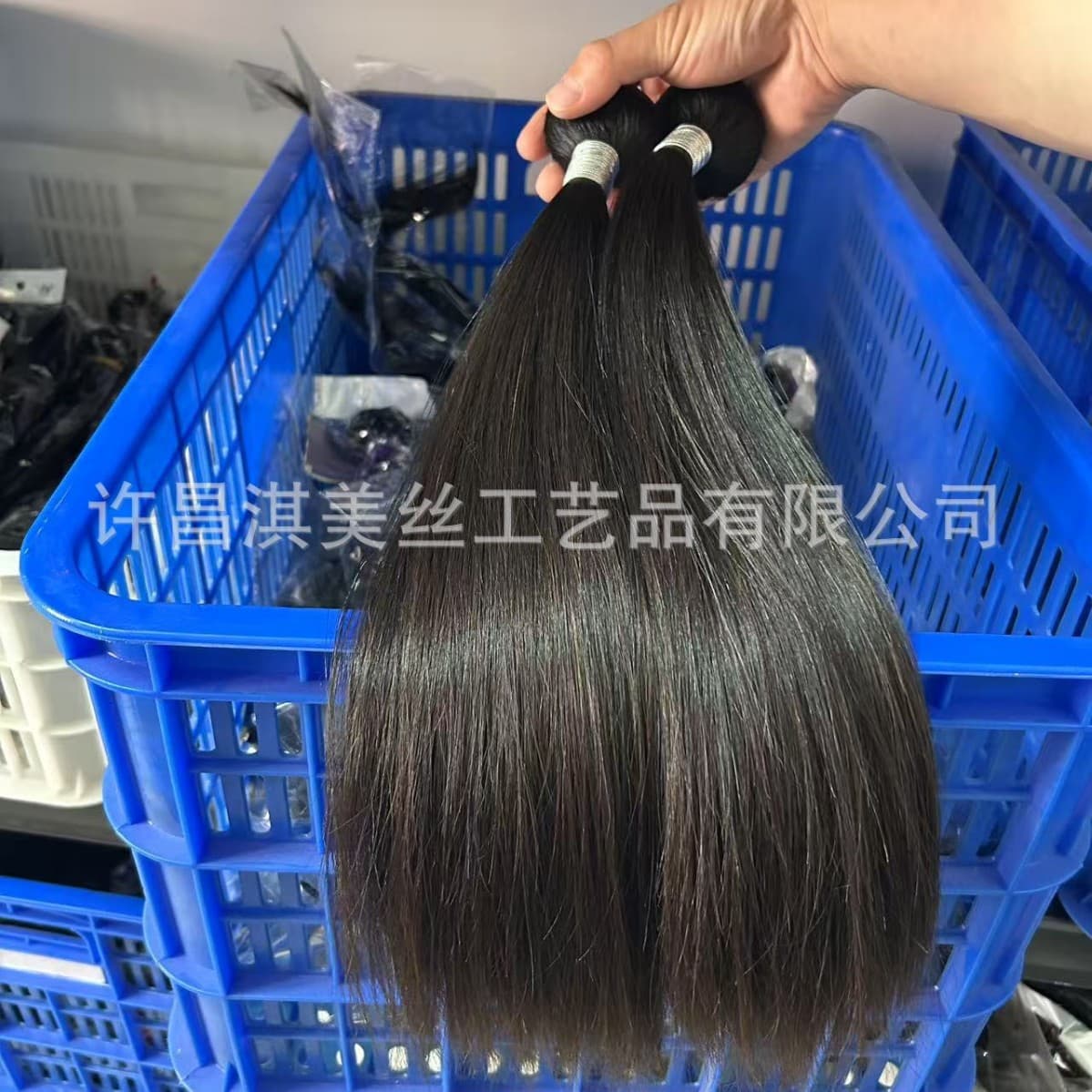 100% Raw Human Hair Bundle, Yunnan Braided Hair, Bone Straight Factory Wholesale