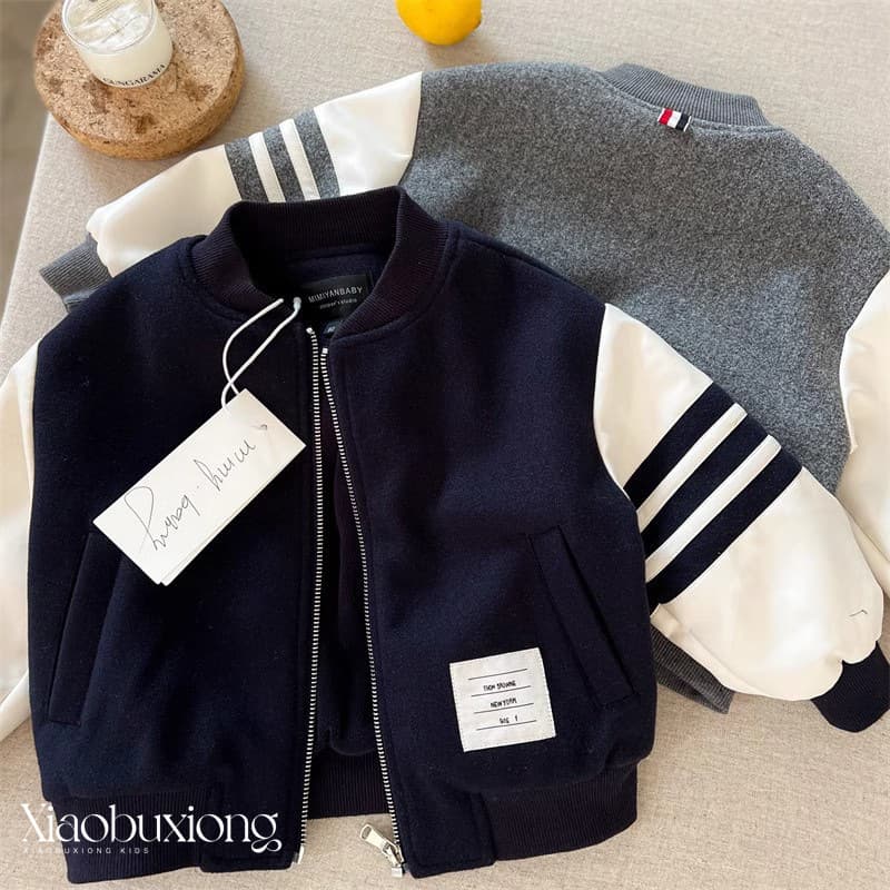 2025 Hot Trendy Cool Autumn and Winter Korean Style Loose Jackets for Children and Middle-aged Children Winter Style Casual and Western Style Children's Clothing Korean Style