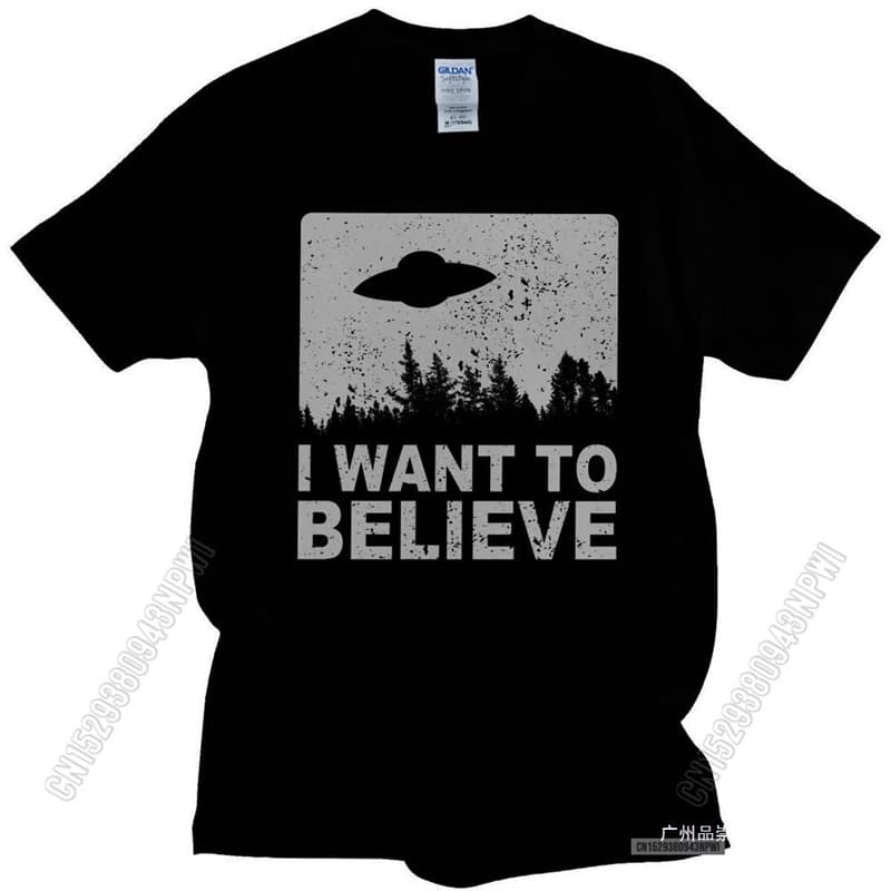European Size Cotton T Stylish Male The X Files I Want To Believe Tshirt Cre