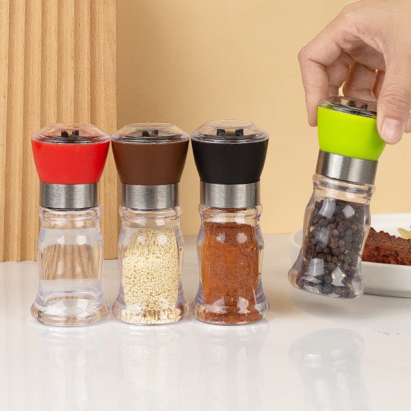 Cross-border Direct Supply Manual Pepper Grinder Seasoning Bottle Grinder Cumin Pepper Grinder Spice Bottle