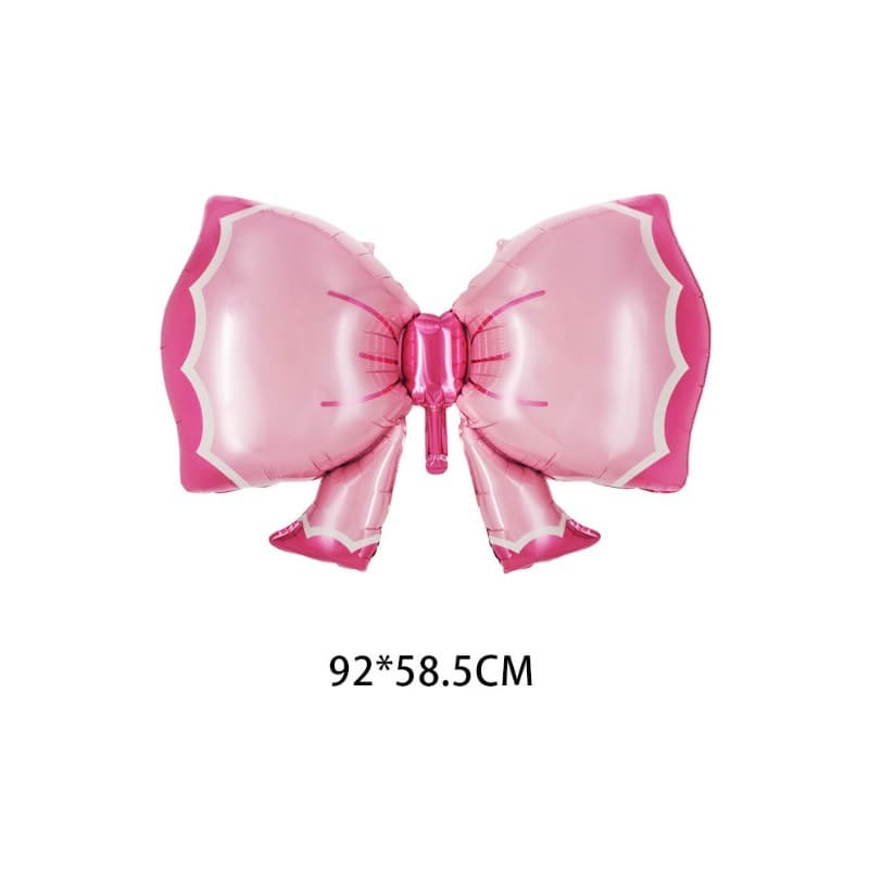 New Style Aluminum Film Balloon Candy Color Bow Aluminum Foil Balloon for Full Moon Birthday Party Wedding Decoration