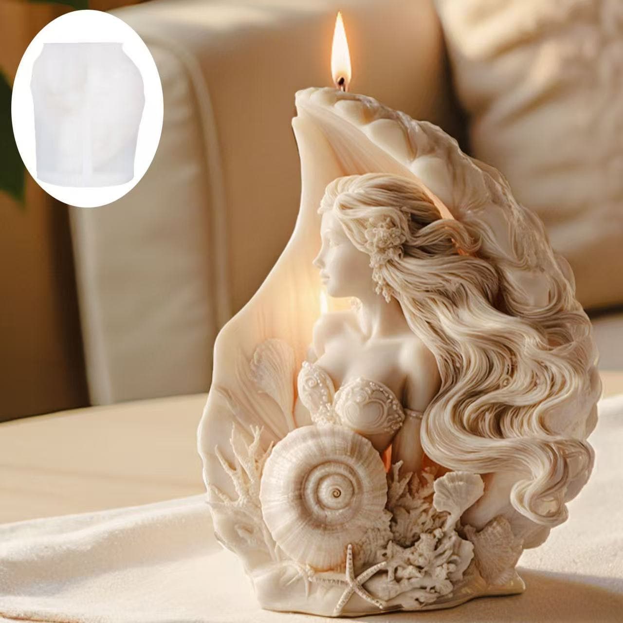 DIY 3D Religious Candle Figurine Relief Handmade Scented Candle Mold Resin Decoration