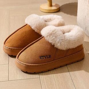 Snow Boots Cross-border Drop Shipping Autumn Winter Cotton Shoes Men Women EVA Thick Sole Home Indoor Fuzzy Slippers Fleece Lined