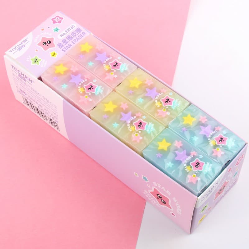 Star eraser jelly translucent correction eraser art drawing exam sketch eraser correction student stationery