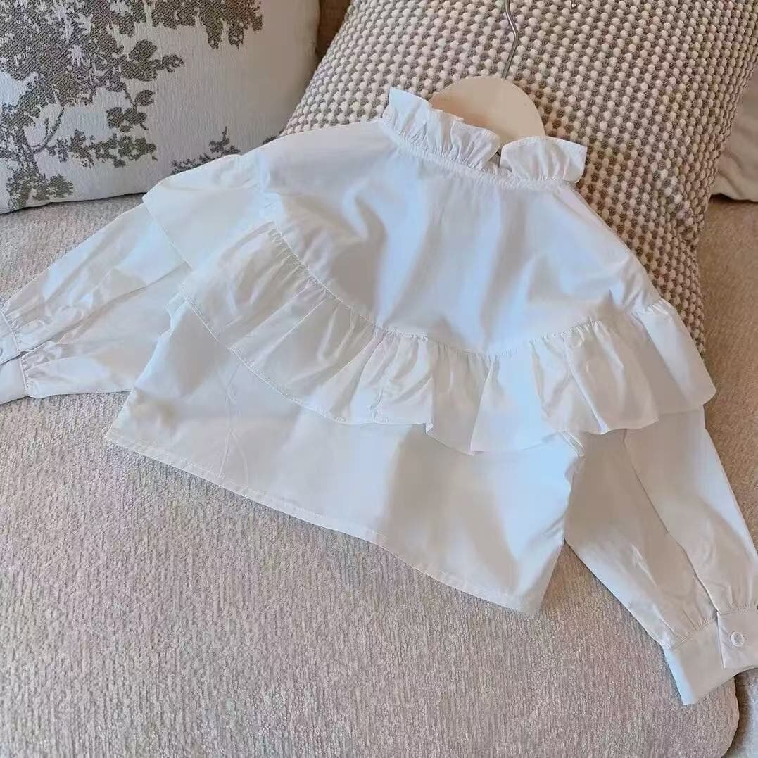 Children's Clothing 2026 New Spring and Autumn Girls' Doll Shirt Baby Spring Set Stylish Slightly Flared Jeans Other