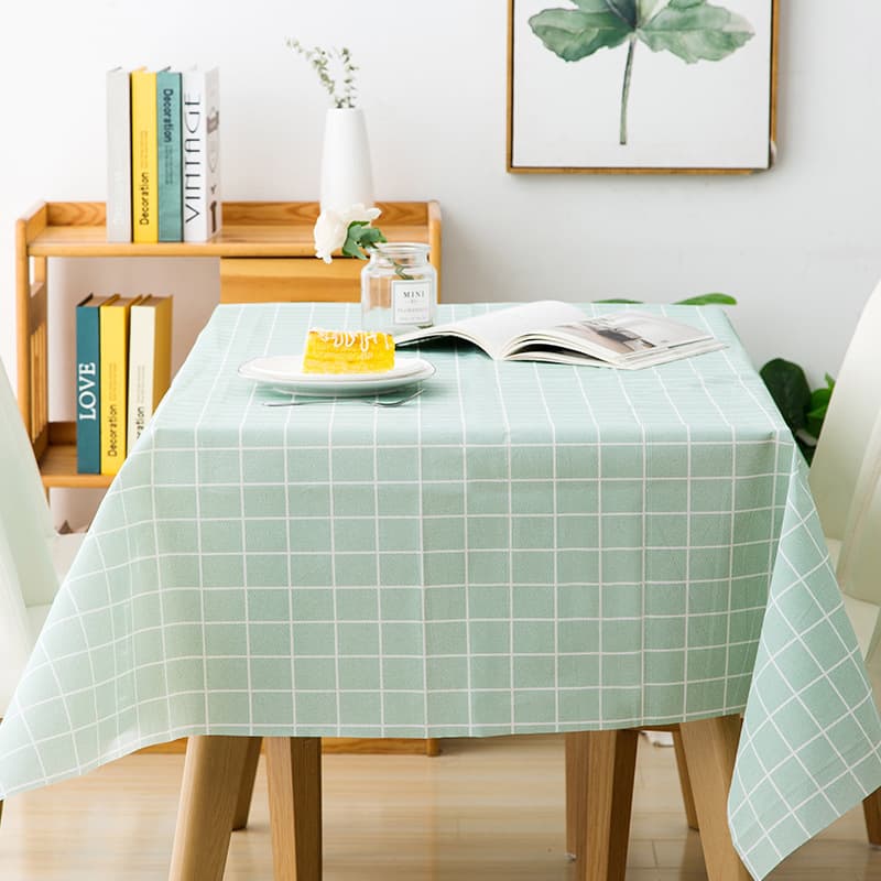 Ins-style Nordic PEVA Fresh Grid Tablecloth, Home Table Cover, Dining Table Cloth, Factory Wholesale Waterproof Tablecloth