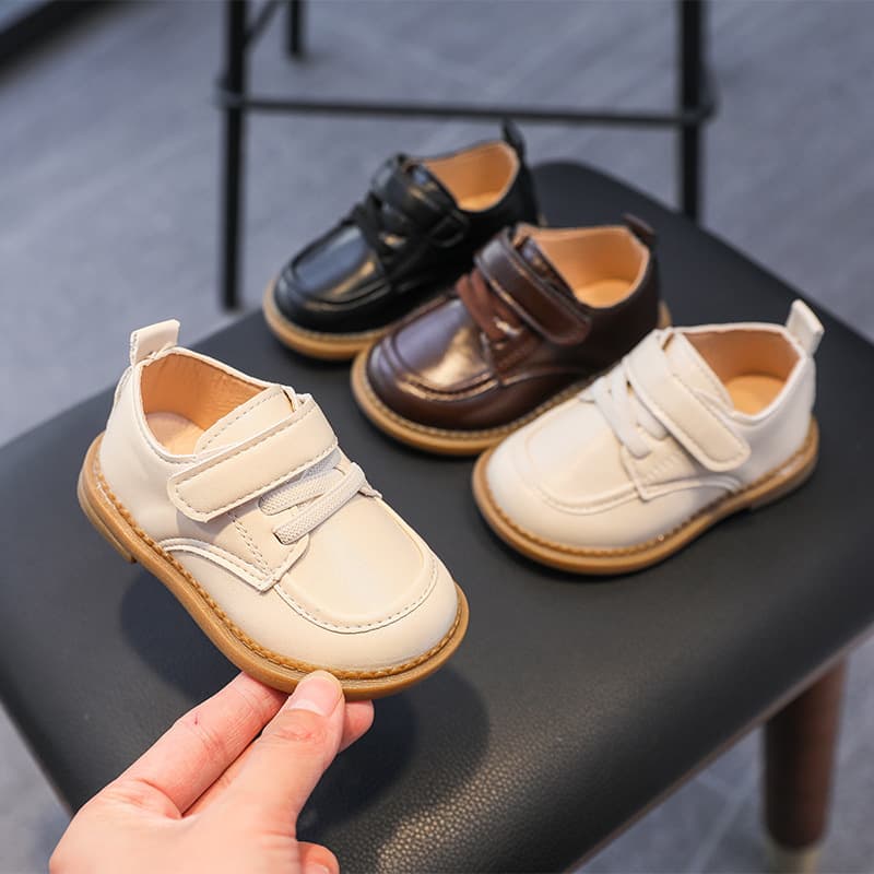 Baby British Style Leather Shoes Infant Toddler Boy Shoes Baby Girl Leather Shoes Soft Sole Walking Shoes