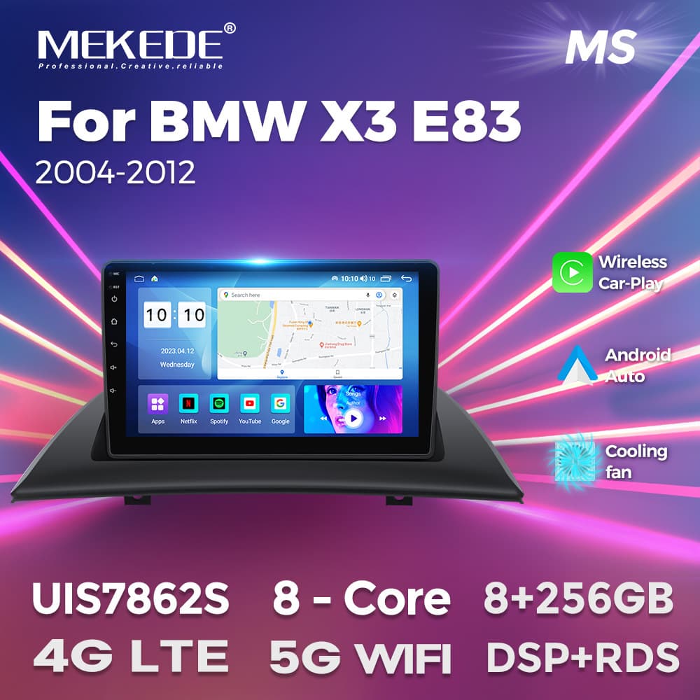 For BMW X3 E83 04-12 Android Large Screen Car Navigation Radio 256G