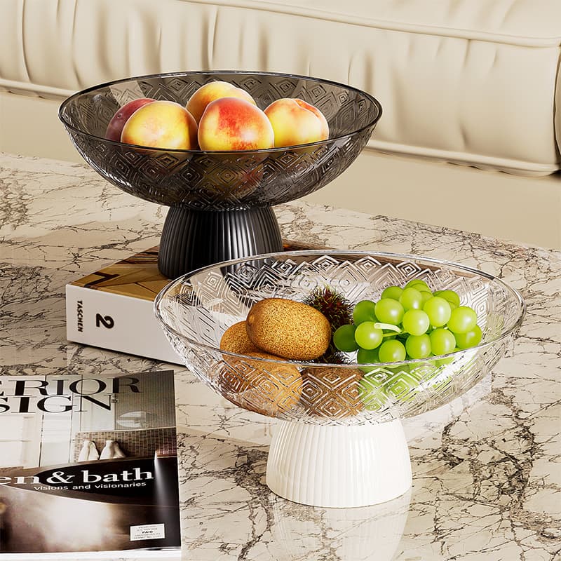 Fruit Platter Light Luxury Home Living Room Fruit Tray Draining Rack Snack Dried Fruit Tray Candy Tray Dried Fruit Box Candy Box