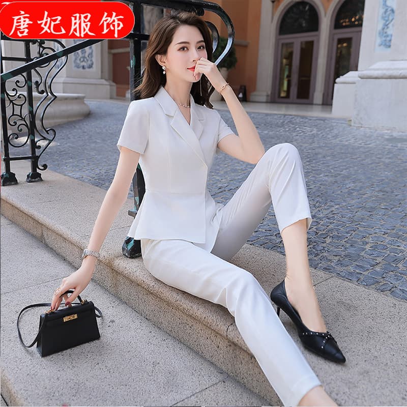 Summer New Fashionable Chanel-Style Professional Suit for Women, Short-Sleeve Blazer, Elegant High-End Summer Business Workwear