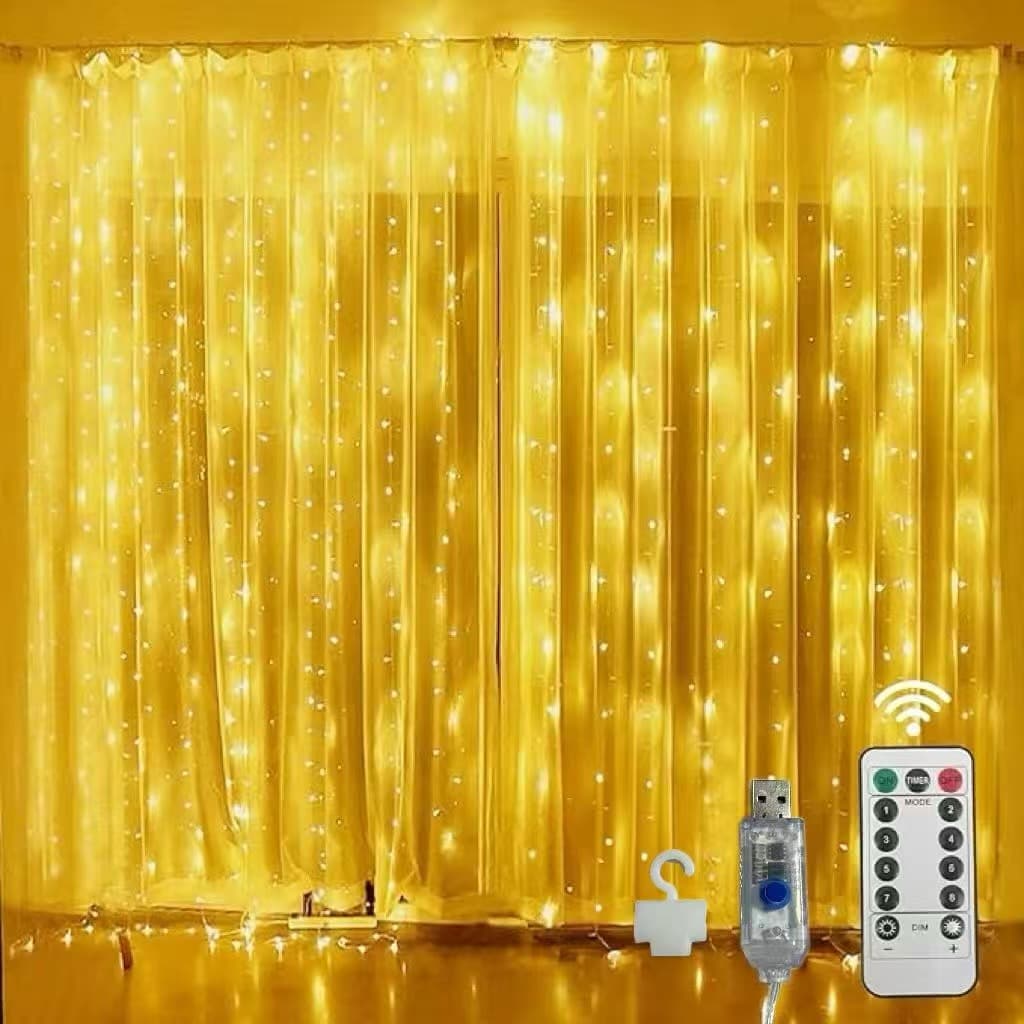 led copper wire curtain lights waterproof fairy lights string usb powered timing remote control room decoration copper wire string lights