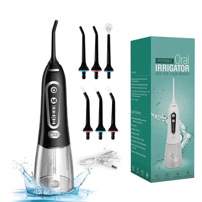 Portable Upgraded Electric Oral Irrigator Sonic Dental Cleaner Teeth Cleaning Water Flosser Home Use Dental Appliance
