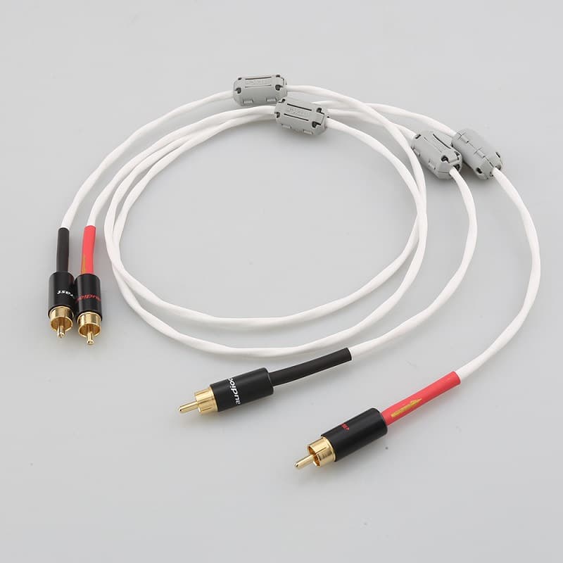 Teflon shielded silver-plated RCA signal line fever double lotus RCA audio line through the machine line CD amplifier audio line