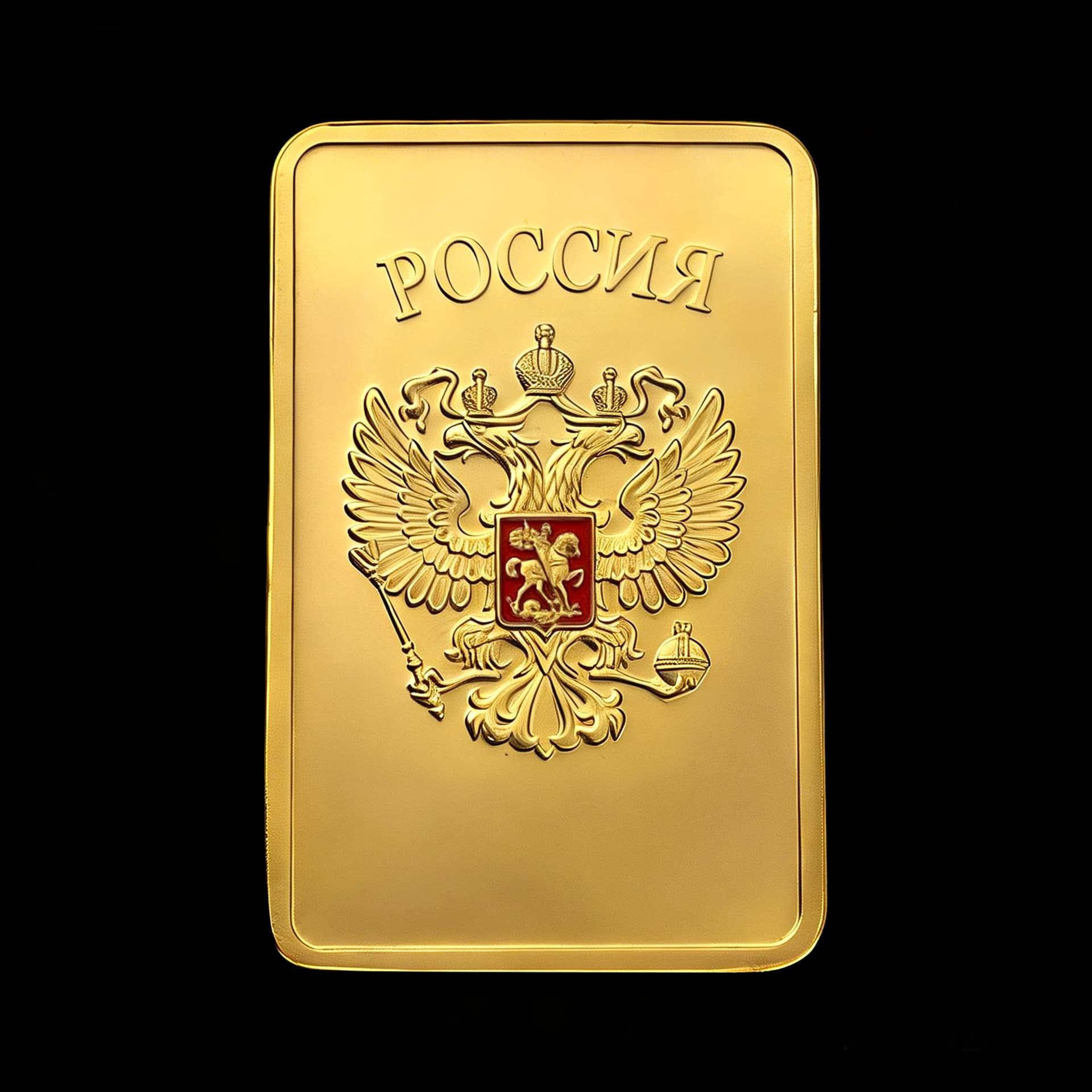 Foreign Square Commemorative Coin Russia USSR CCCP 1OZ Gold-Plated Bar Commemorative Medal Russian Coin
