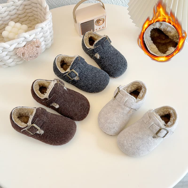 Children's Cotton Shoes 2025 Autumn Winter New Style Girls' Shoes Korean Version Boys' Thick Cotton Shoes Fashionable Versatile Lined Cotton Shoes