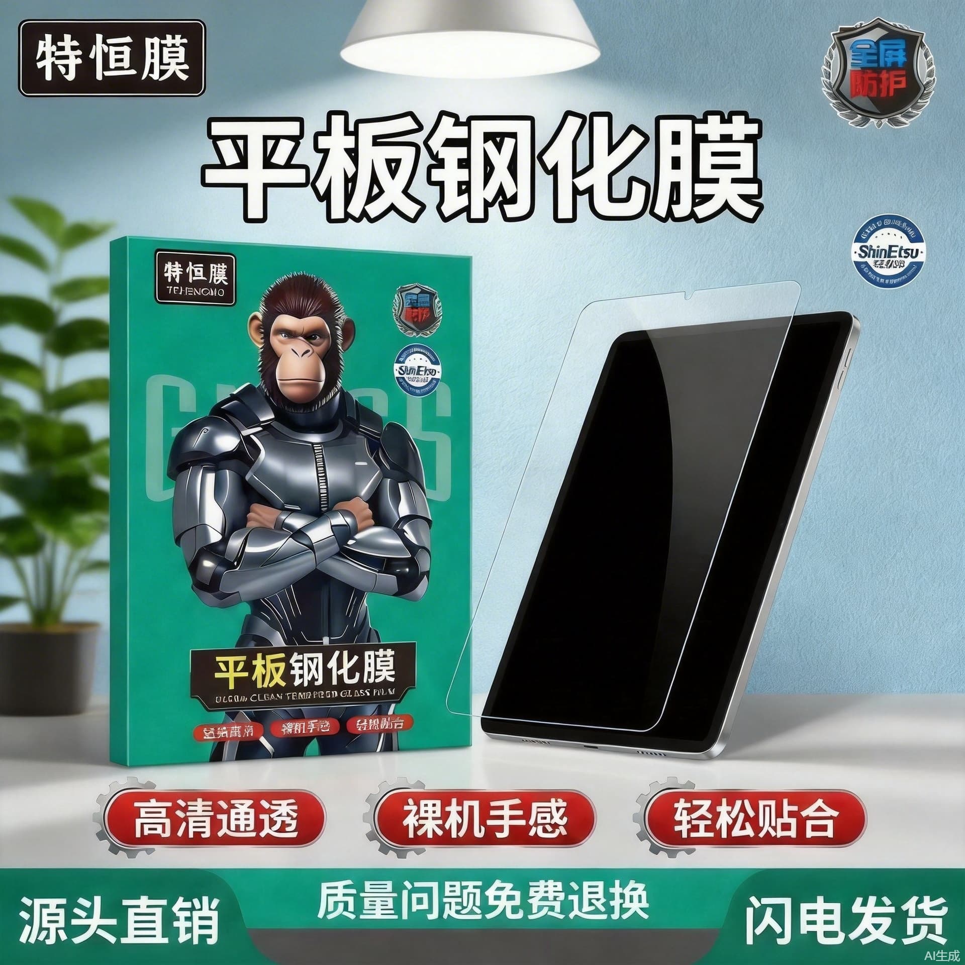 Suitable for Huawei Honor Apple Tablet Tempered Film Individually Packaged Air 9.7inch 11.5inch 12inch Protective Film