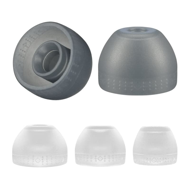 Silicone Earbud Tips for Sony Bluetooth Headphones WI-C400 Ear Caps Transparent with Dots
