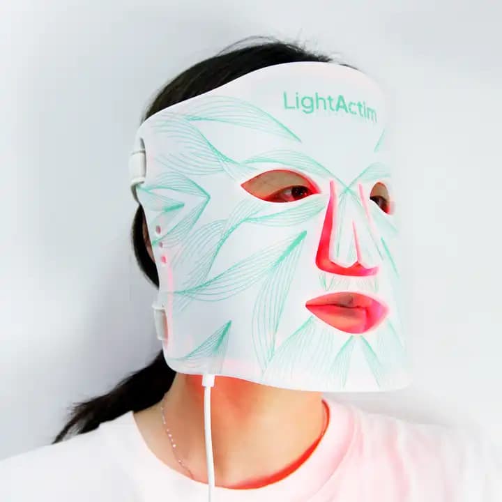 Red and Blue Light LED Beauty Face Mask, Home Facial Silicone Photon Beauty Mask, Cross-Border Red Light Spectrometer