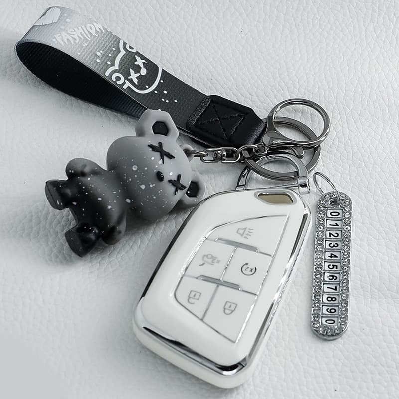 Compatible with Cadillac Key Case for XT5 XT4 XT6 CT5 CT6 CT4 XTS ATSL Car Key Cover