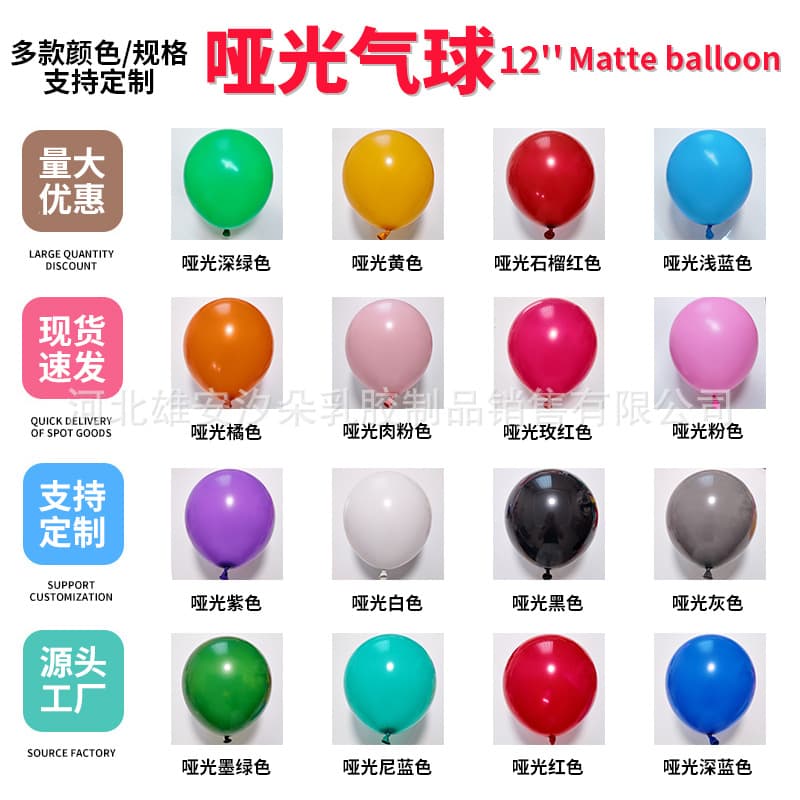 Cross-border wholesale 12-inch 2.8g matte balloon birthday party decoration imitation beauty balloon thickened latex balloon