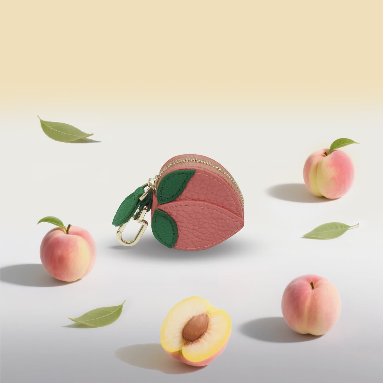 Fruit coin purse gift keychain leather bag pendant ins small fresh change storage bag