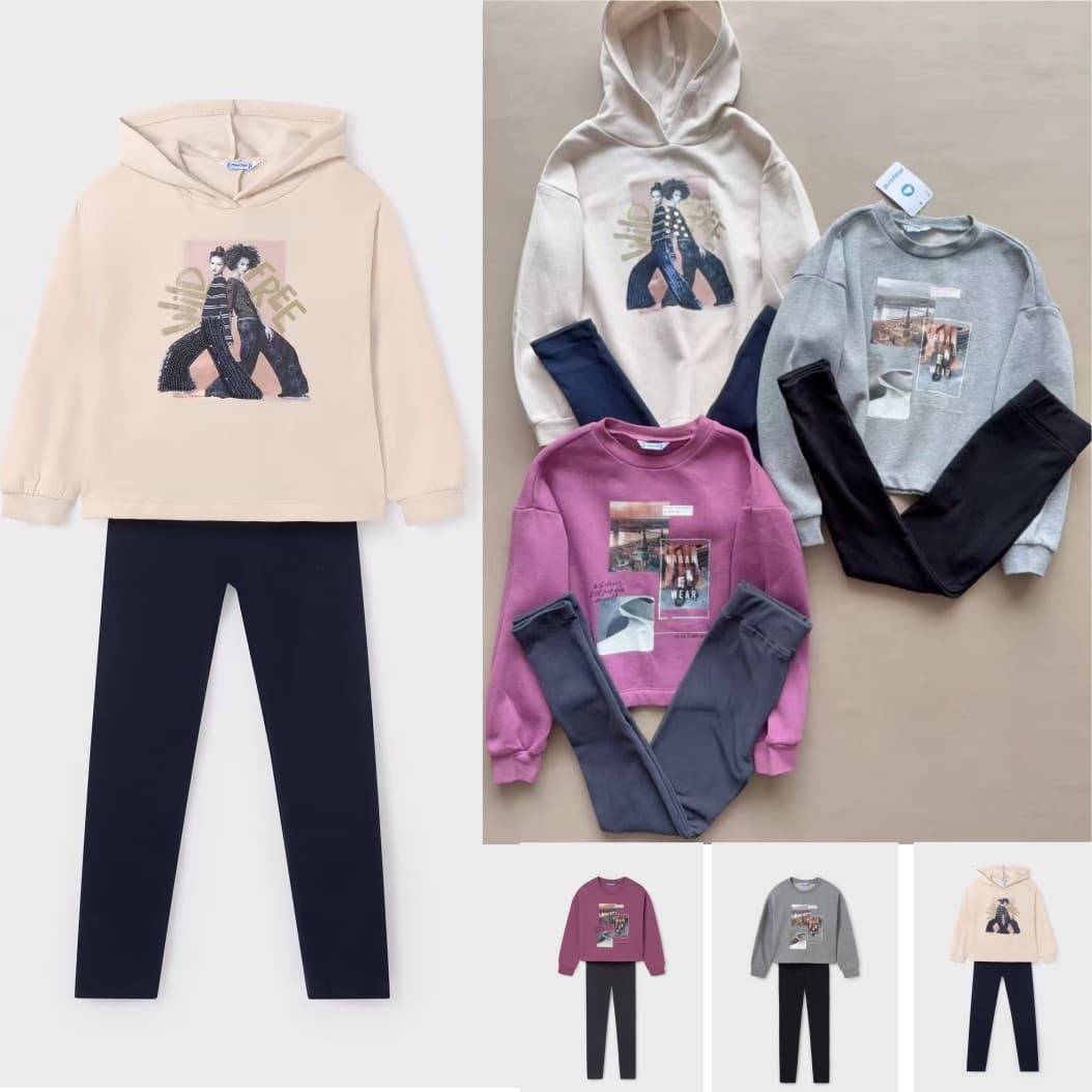 Mayoral Girl Leggings and Jumper Set Maiyou Original Single, Medium and Large Children's Set of 2 Pieces