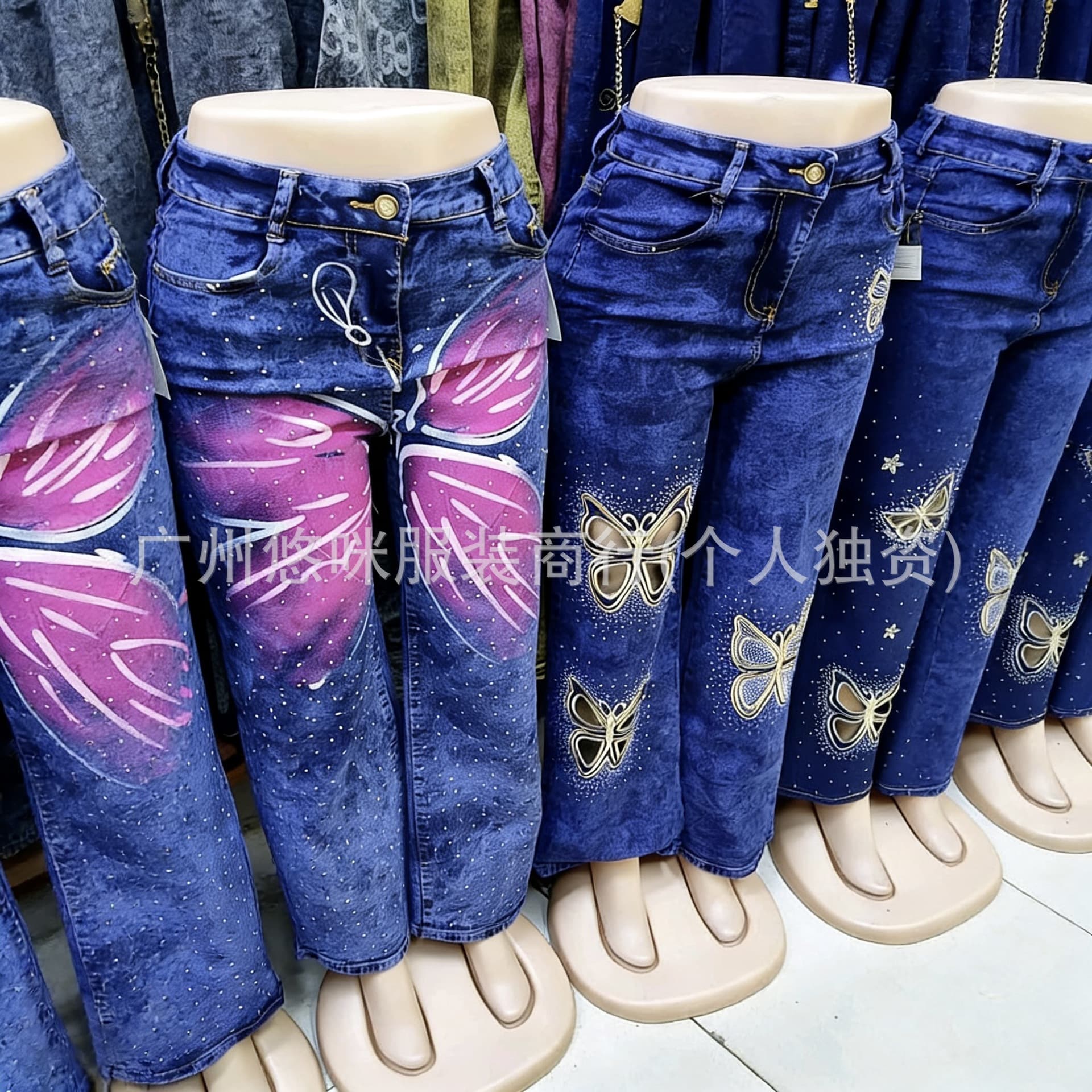Boyfriend jeans women's denim wholesale cargo jeans available wide-leg pants in stock