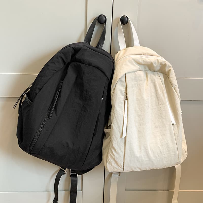 2024 New Nylon Large-Capacity Backpack for Women, Trendy Ins Campus Style, Lightweight Casual Student Bag