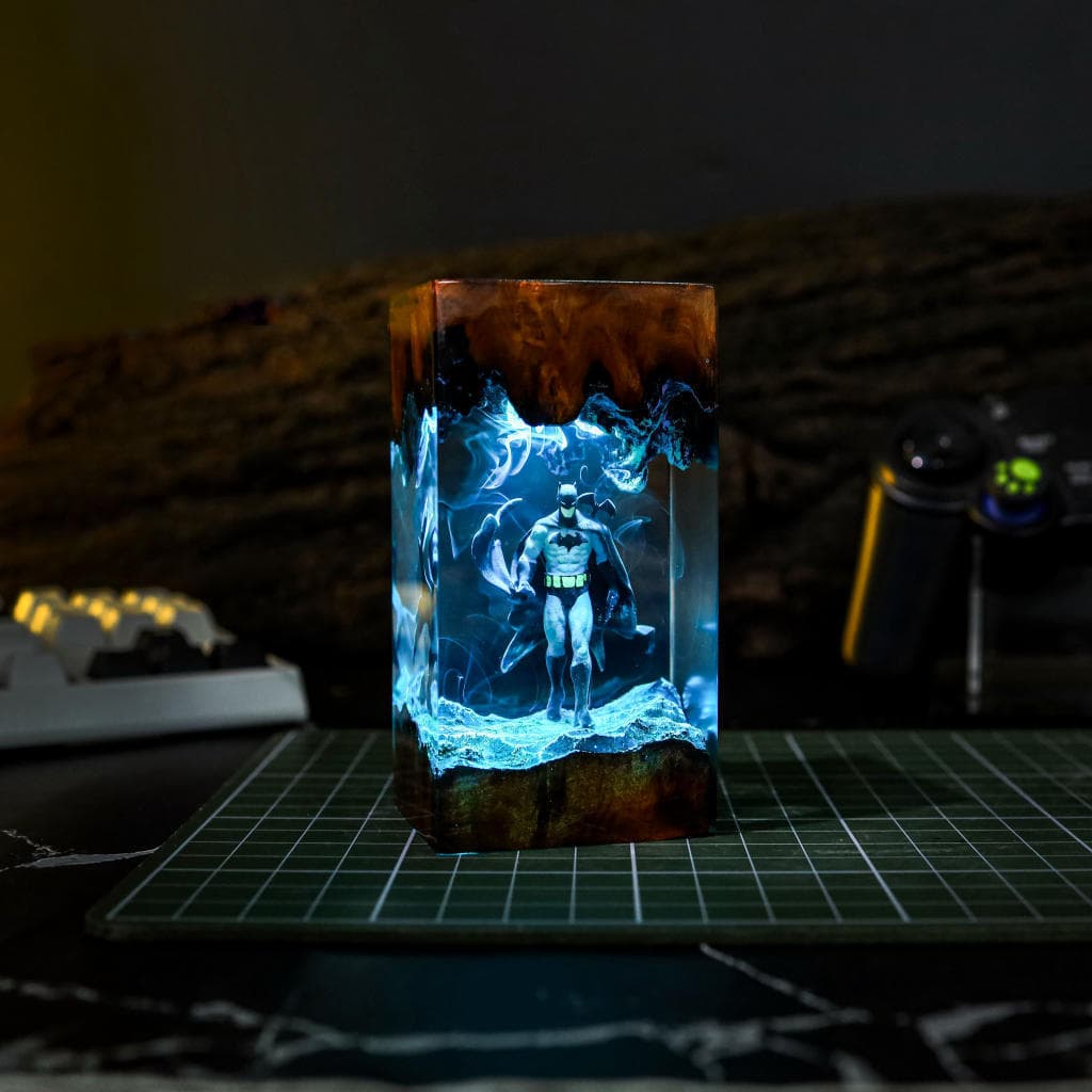 Cross-border hot sale Batman epoxy resin night light handmade unique Father's Day gift