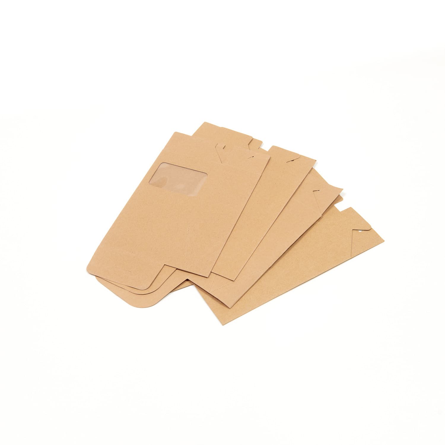 2025 Manufacturing Shape LOGO Brown Kraft Paper Biscuit Candy Self-sealing Calf Paper Bag with PVC Window