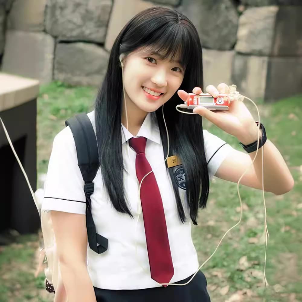 Carrying Sunjae while running, the same style as the Korean school uniform, class uniform, college style white short-sleeved shirt, women's JK uniform set.