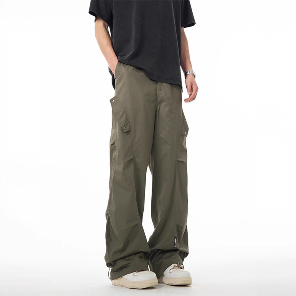 American Military Paratrooper Pants Men 2025 New Trendy Loose Retro Rogue Straight Wide Leg Casual Pants Fashion