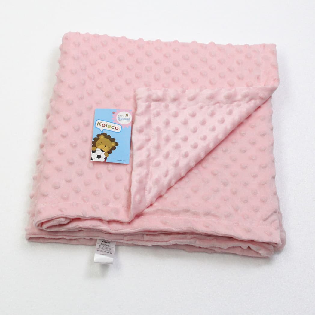 Pressed Velvet Double Layer Blanket Baby Blanket Baby Bean Velvet Wrap Blanket Car Blanket Soft Bubble Blanket for Holding Baby