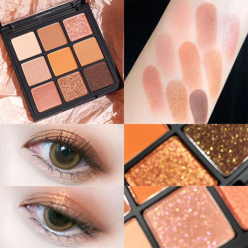 dikalu New Korean Nine-Color Eyeshadow Palette Pure Oat Milk Tea Artistry New Shades Chocolate 03/10/11