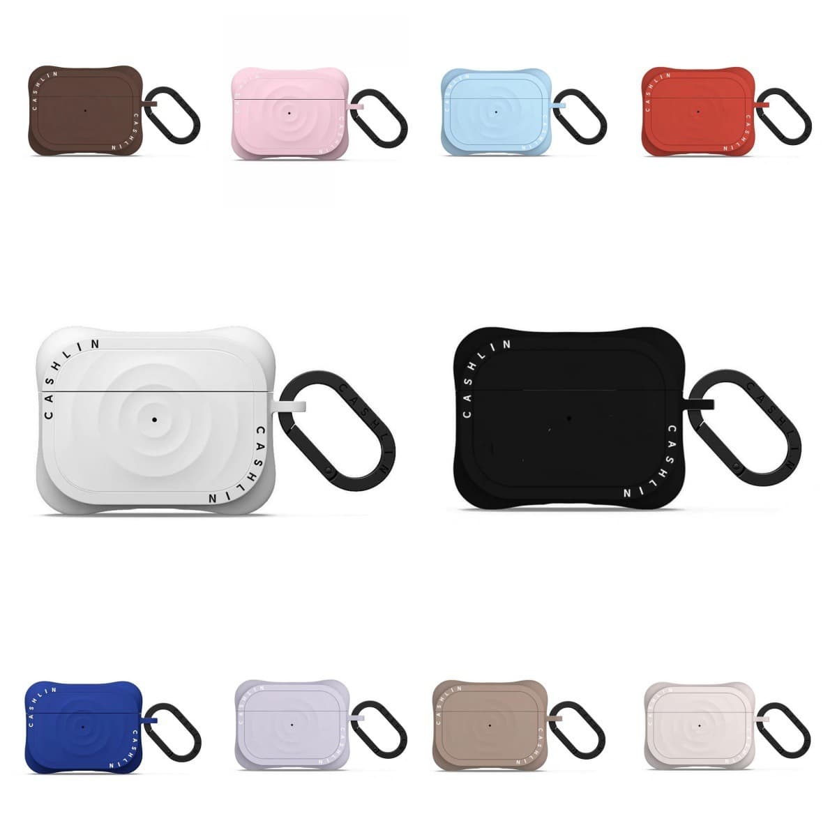 Trendy Wave Earphone Case Simple Silicone Protective Cover for AirPods Pro 2nd Generation Compatible with Apple Bluetooth