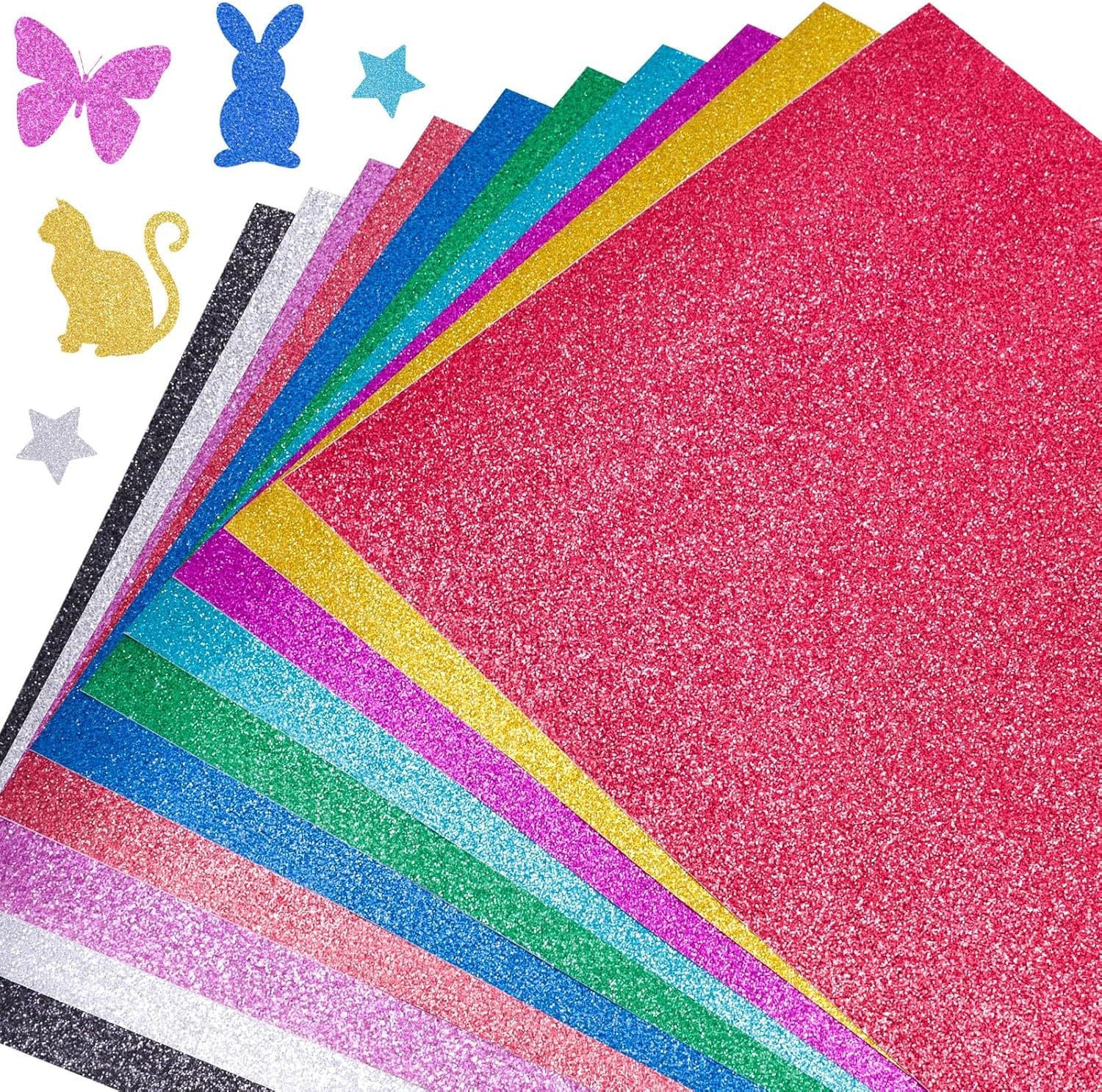 250g Non-Shedding Glitter Cardstock A4, Thickened Glitter Gold Dust Paper, Children's Handicraft Origami, Ready Stock Wholesale