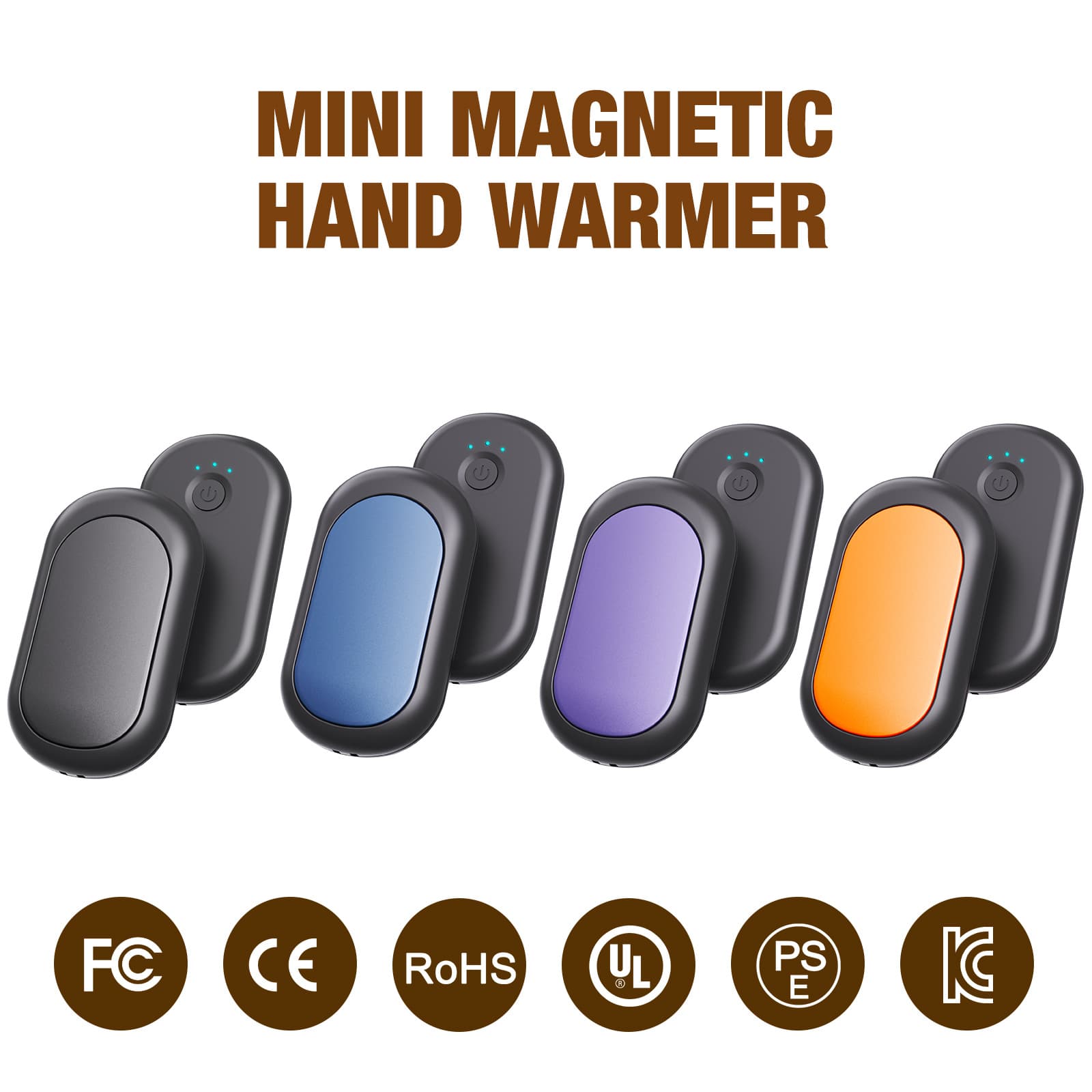 Cross-border New Magnetic Detachable Hand Warmer Charging Mini Portable 2-in-1 USB Charging Warm Buddy