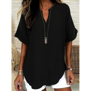 2026 Spring Foreign Trade Hot Selling Fashion Carnival Print Women's V-Neck Short Sleeve T-Shirt Shirt Cross-Border European