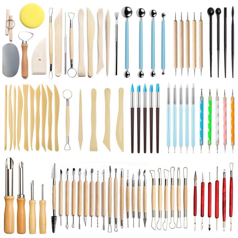 Cross-border Ceramic Art Tool Clay Sculpting Knife 5-Piece Set Art Supplies Sculpture Modeling Tools Factory Soft Clay Knife