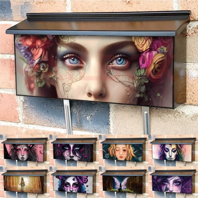 Cross-Border Trade Artistic Woman Pattern Mailbox Cover Magnetic Adsorption Digital Print Outdoor Garden Decorative Mailbox Cover