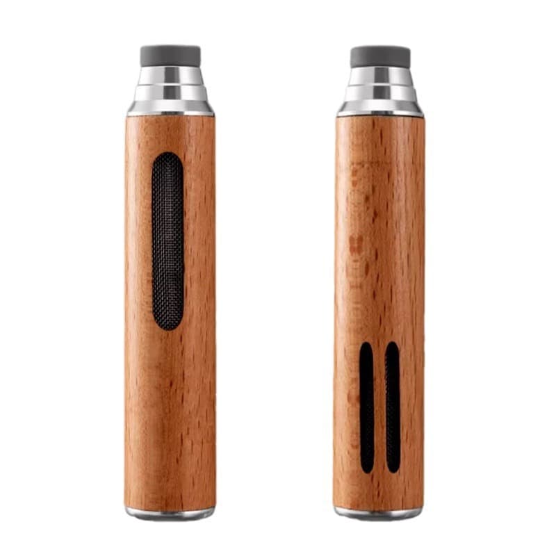 Car Ashtray No Ash Spill Smoking Pipe Box for Driving, Solid Wood Anti-Flying Ash Tool