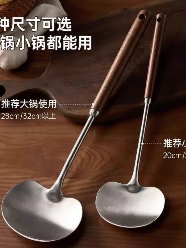 Kitchen Stainless Steel Spatula, Stir-fry Spatula, Soup Ladle, Creative Long-handled Cooking Spoon, Mushroom Spatula, Household Kitchen Utensils