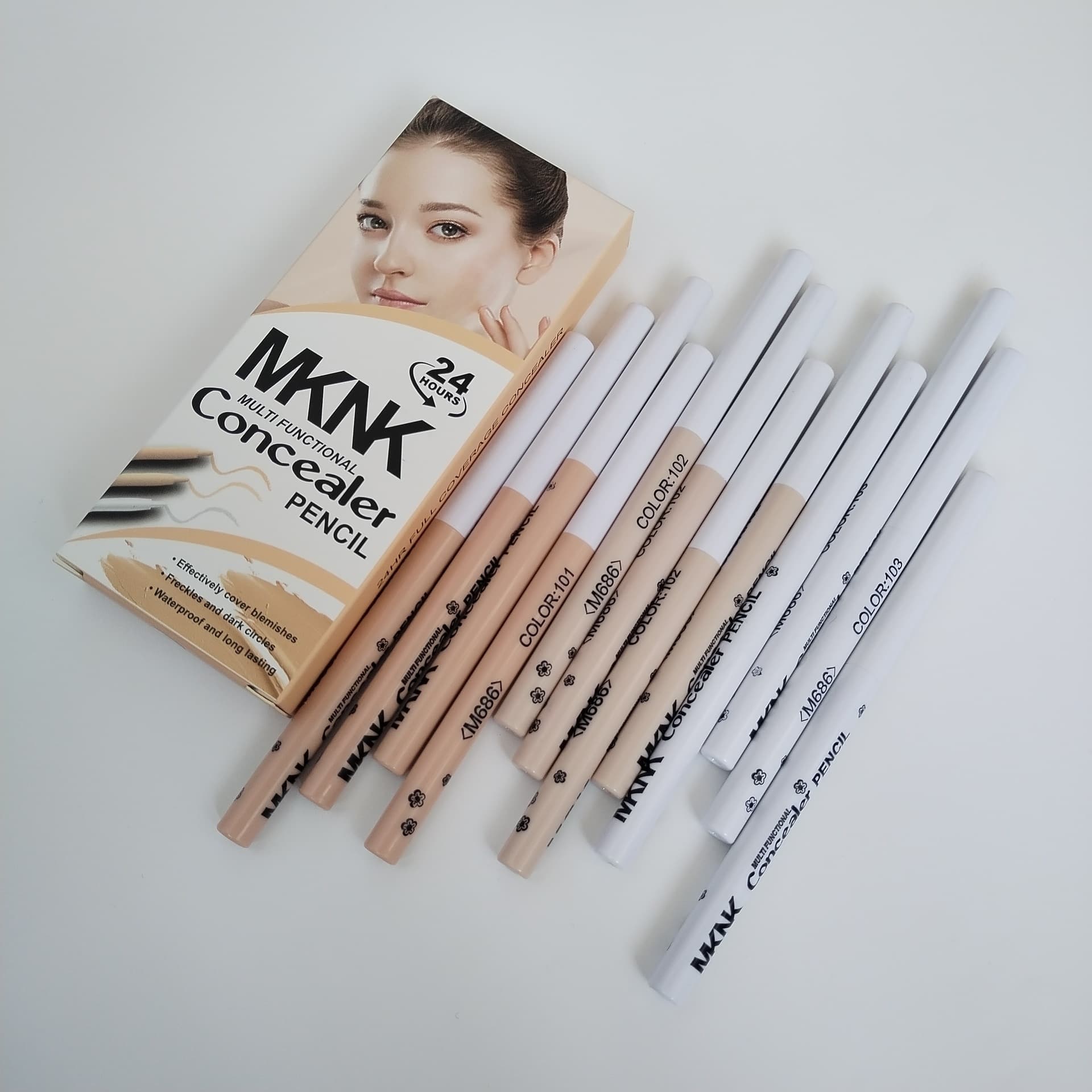 Cross-border Beauty MKNK Waterproof Shadow Aegyo-sal Pen Contour Stick Concealer Pen Lower Eyelid Concealer Eyeliner Gel Pencil