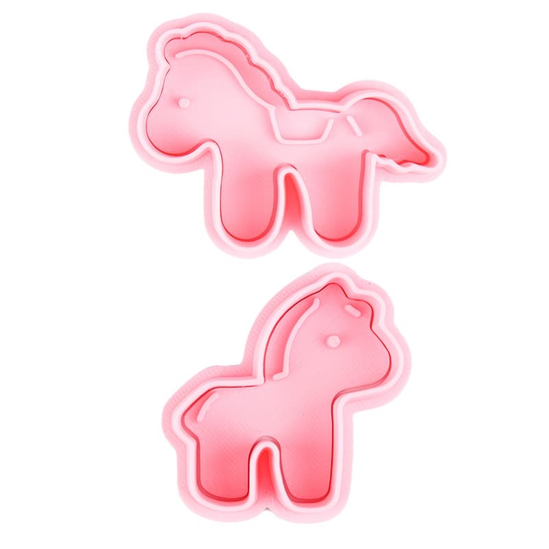 Little Horse Cup Series Cookie Mold 3D Cartoon Cookie Mold DIY Clay Simulation Stamped Cookie